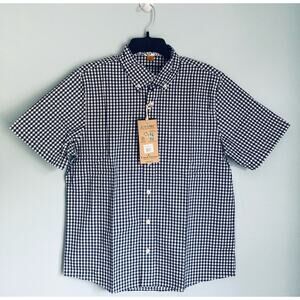 Tailor Vintage Mens Shirt Short Sleeve Medium Gingham